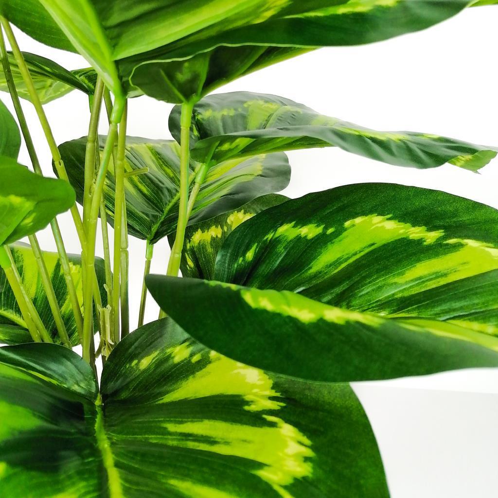 Yapay Çiçek Demet Tropik Difenbahya Çiçeği 18 Dal 85 cm Salon Çiçeği Yapay Bitki