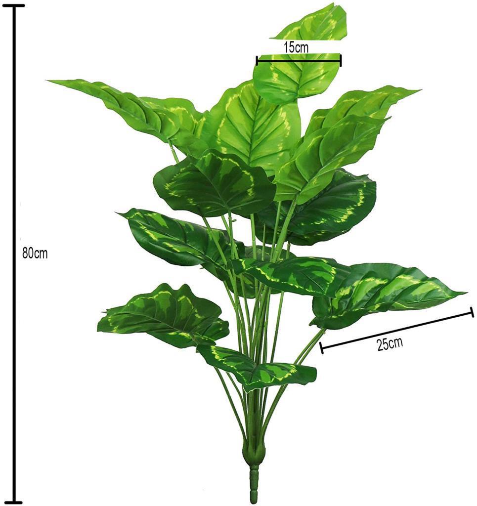 Yapay Çiçek Demet Tropik Diffenbahya 18 Dal 70 cm Salon Çiçeği Yapay Bitki