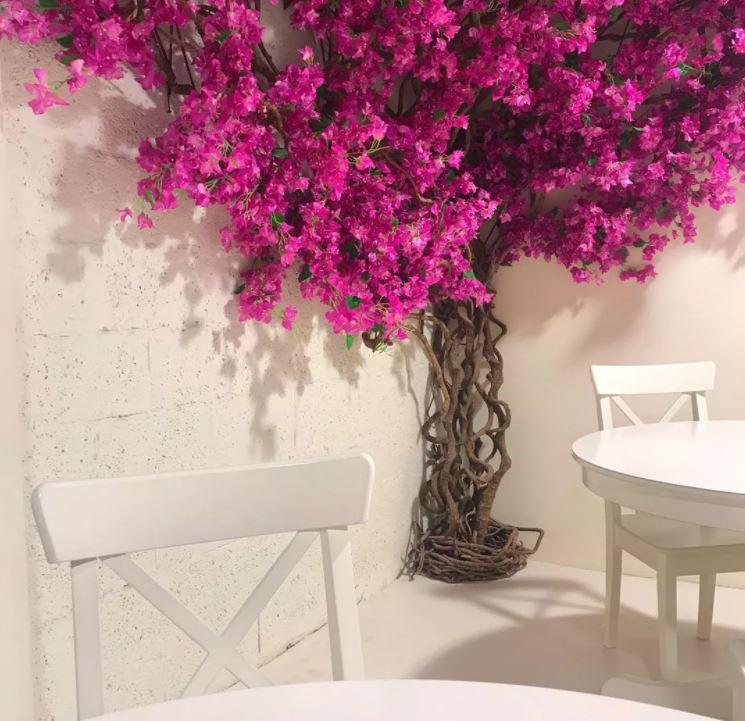 Yapay Çiçek Dev Begonvil Çiçeği Fuşya 9 Dallı 70cm Sarkan Çiçek