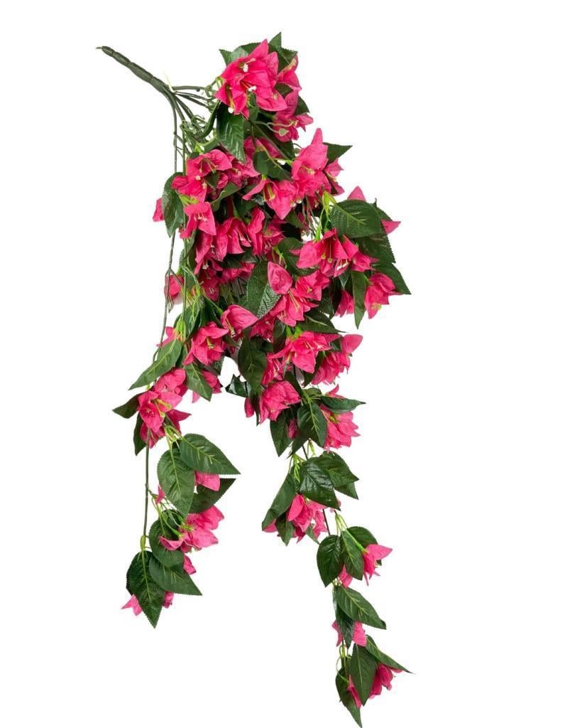 Yapay Çiçek Dev Begonvil Çiçeği Fuşya 9 Dallı 70cm Sarkan Çiçek