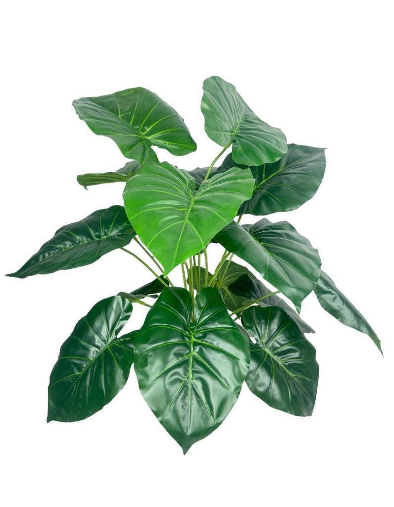 Yapay Çiçek Difenbahya Yeşil Salon Çiçeği 50cm Beyaz Saksılı Yapay Bitki 