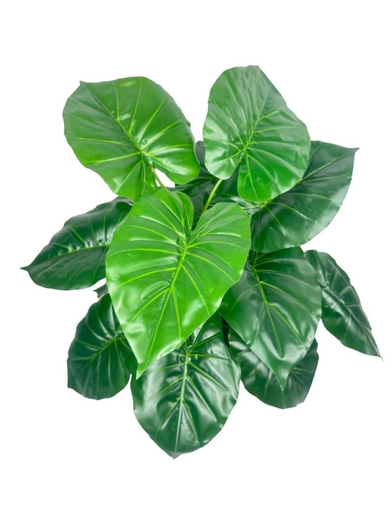 Yapay Çiçek Difenbahya Yeşil Salon Çiçeği 50cm Beyaz Saksılı Yapay Bitki 