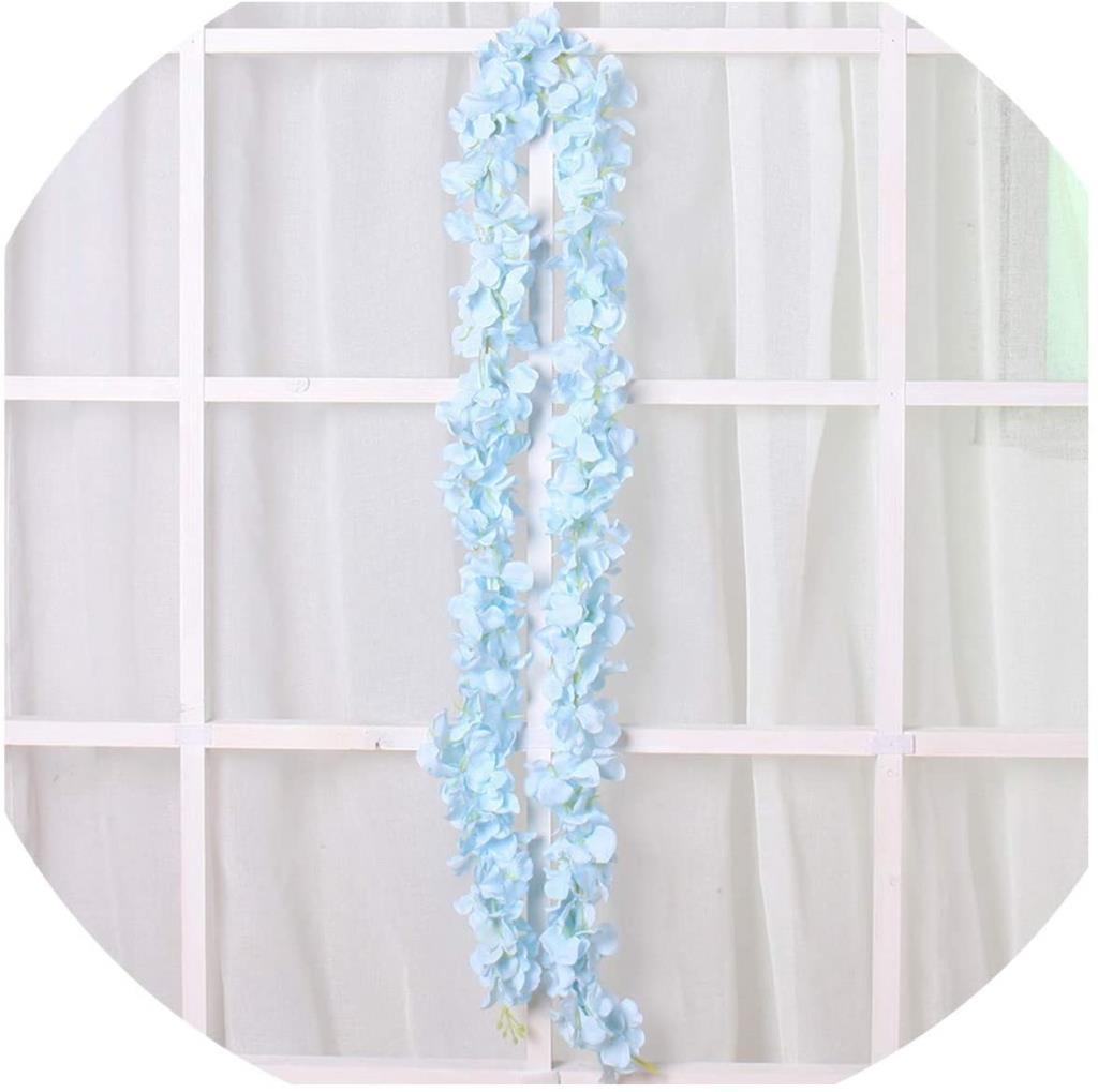 Yapay Çiçek Dolanan Sarkan Ortanca Çiçekli 100 cm MAVİ