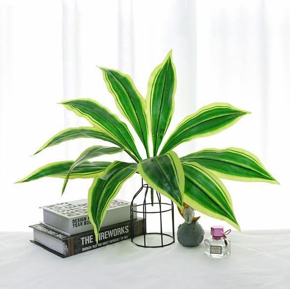 Yapay Çiçek Dracaena Massengena Yaprağı Demeti 11 Yapraklı 40*50cm Dik Duvar Çiçeği Yapay Bitki