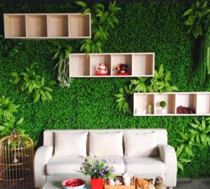 Yapay Çiçek Duvar Kaplama 1M2 120*80 CM Panel Şimşir Dik Duvar Uygulama