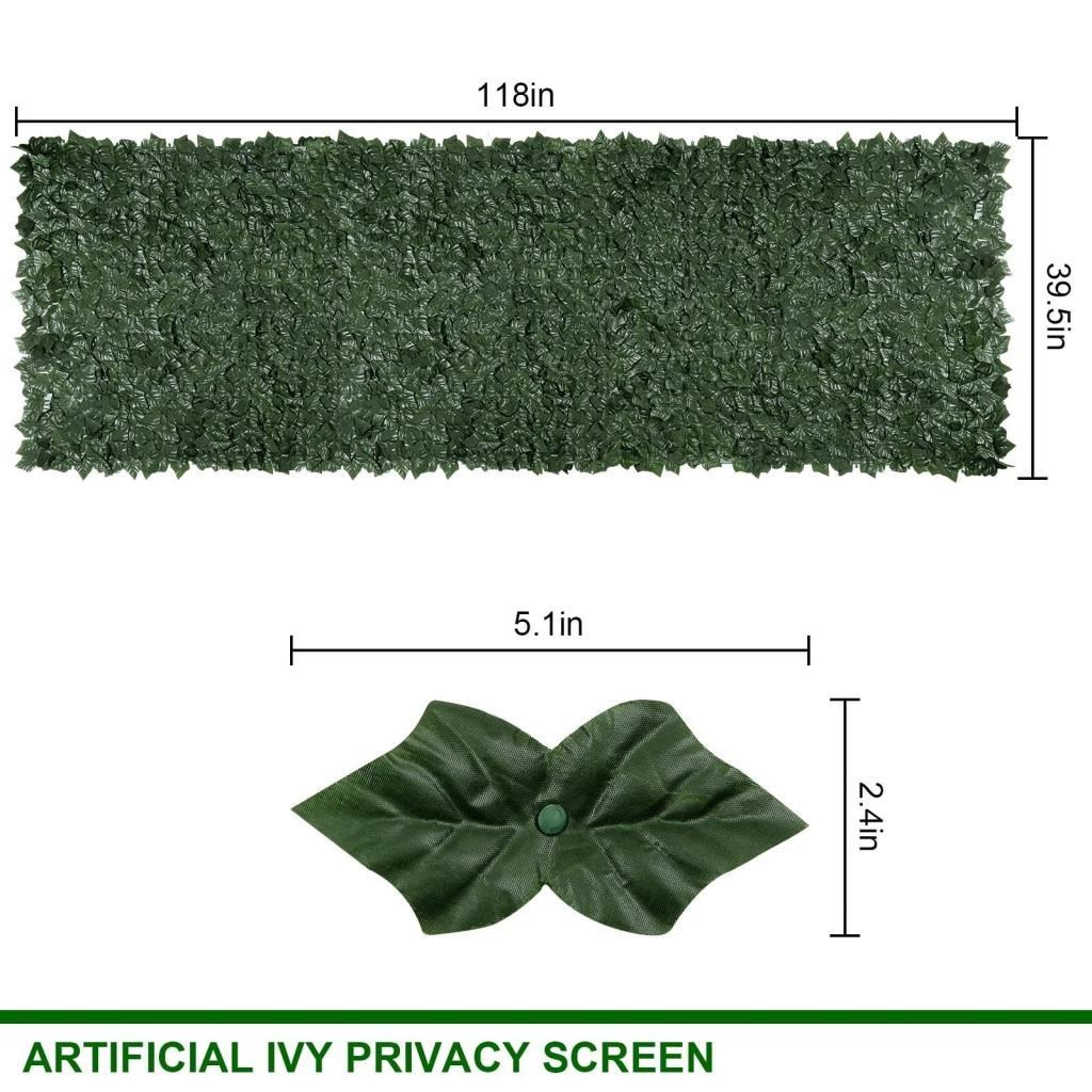 Yapay Çiçek Duvar Kaplama Panel 300x100 cm Sarmaşık Hedera Tabaka Duvar Uygulama