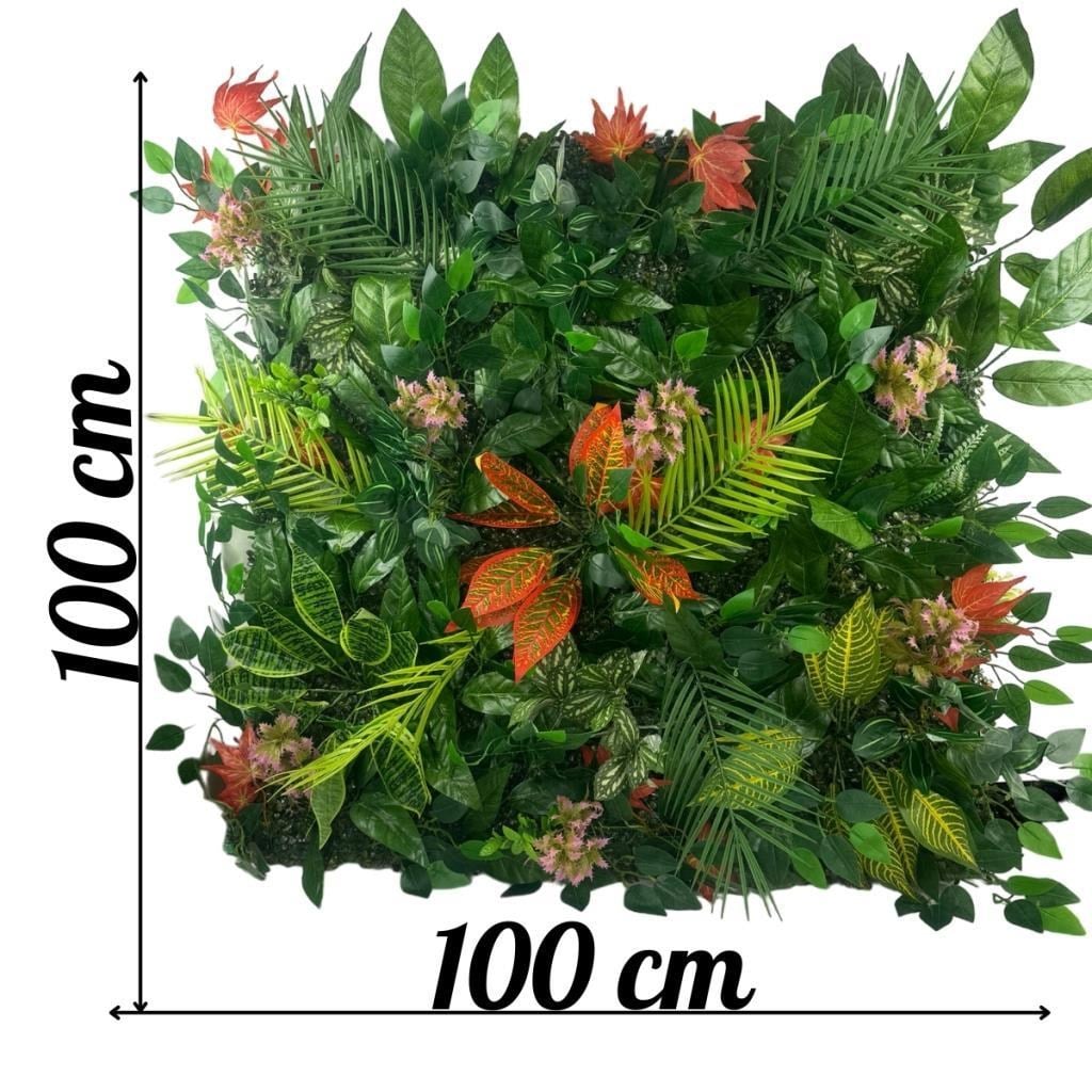 Yapay Çiçek Duvar Kaplama Yapay Duvar Çiçeği 1M2 100*100CM Panel Şimşir Yapay Çiçekli Duvar 