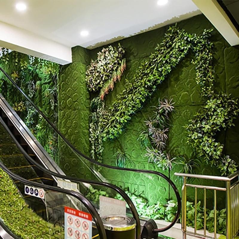 Yapay Çiçek Duvar Kaplama Yosun Paneli 1M2 100*100CM Moss Dik Duvar Uygulama