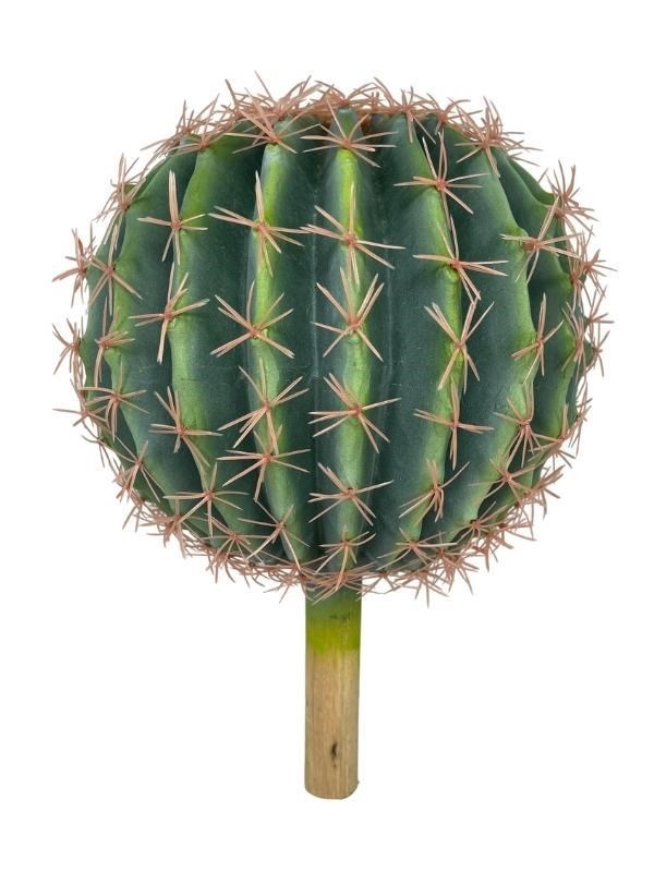 Yapay Çiçek Echinocactus Grusonii Altın Fıçı Kaktüs  25*25cm Cactüs  sk4010