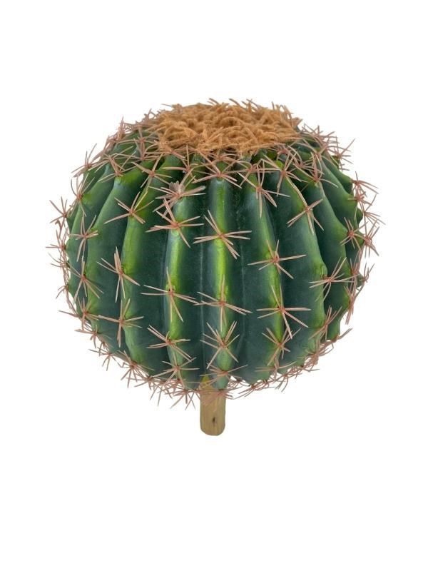 Yapay Çiçek Echinocactus Grusonii Altın Fıçı Kaktüs  25*25cm Cactüs  sk4010
