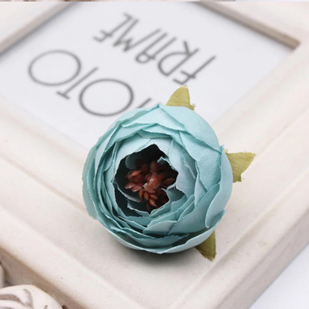 Yapay Çiçek Erengül Kafa 10lu Kelle Pastel Renkler Mavi