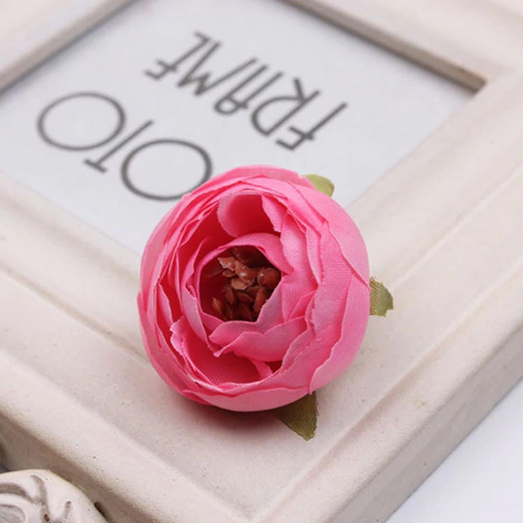Yapay Çiçek Erengül Kafa 10lu Kelle Pastel Renkler Koyu Pembe