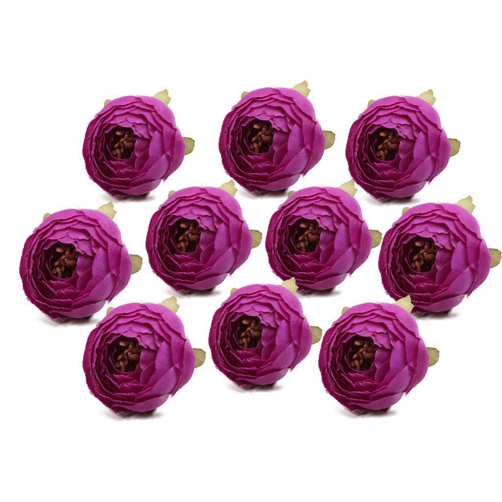 Yapay Çiçek Erengül Kafa 10lu Kelle Pastel Renkler Fuşya