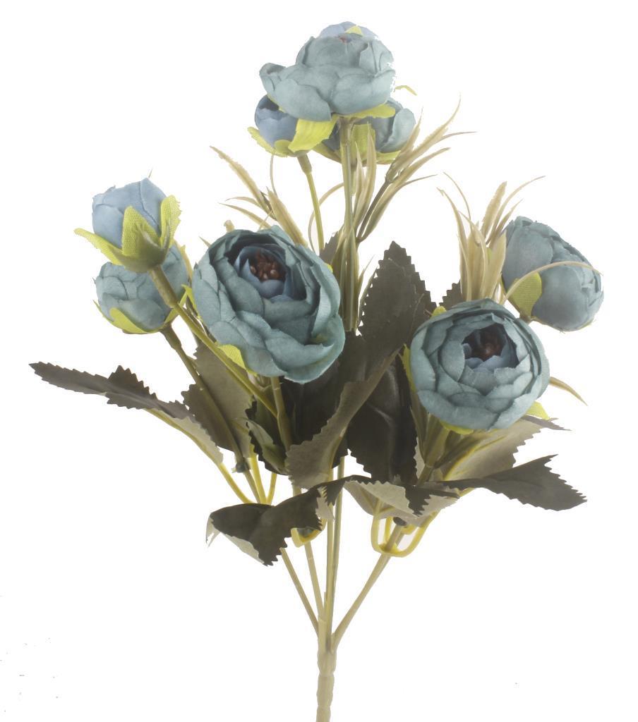 Yapay Çiçek Erengül Yapay Gül Demeti 6 Çiçekli TURKUAZ