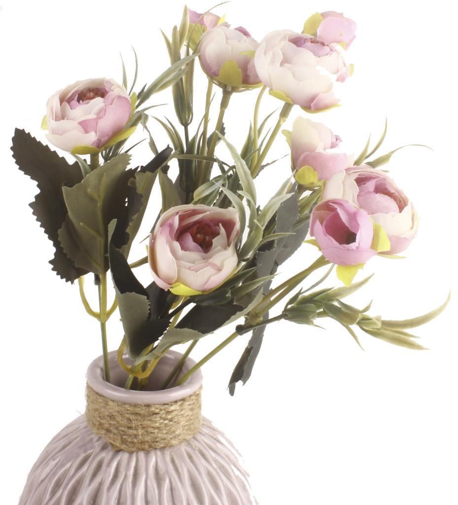 Yapay Çiçek Erengül Yapay Gül Demeti 6 Çiçekli AÇIK PEMBE 