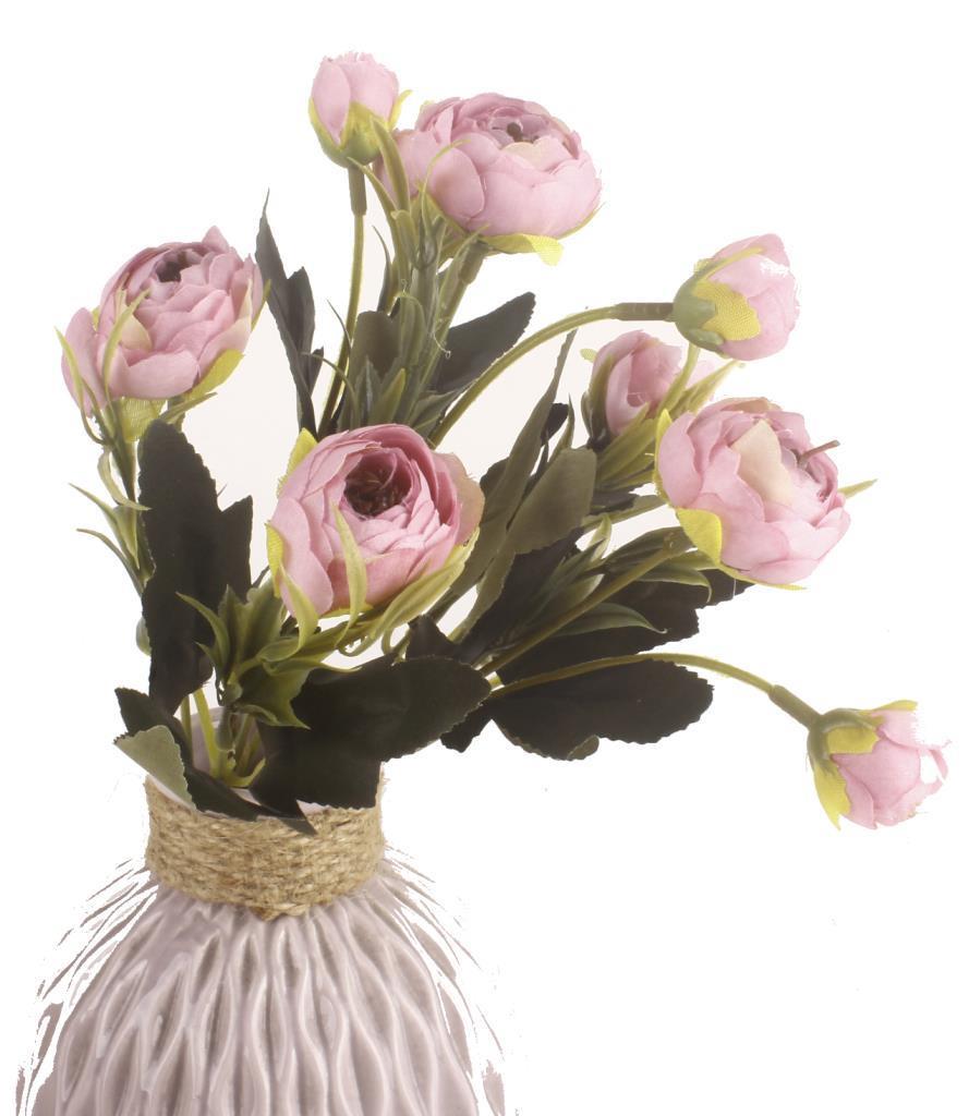 Yapay Çiçek Erengül Yapay Gül Demeti 6 Çiçekli PEMBE