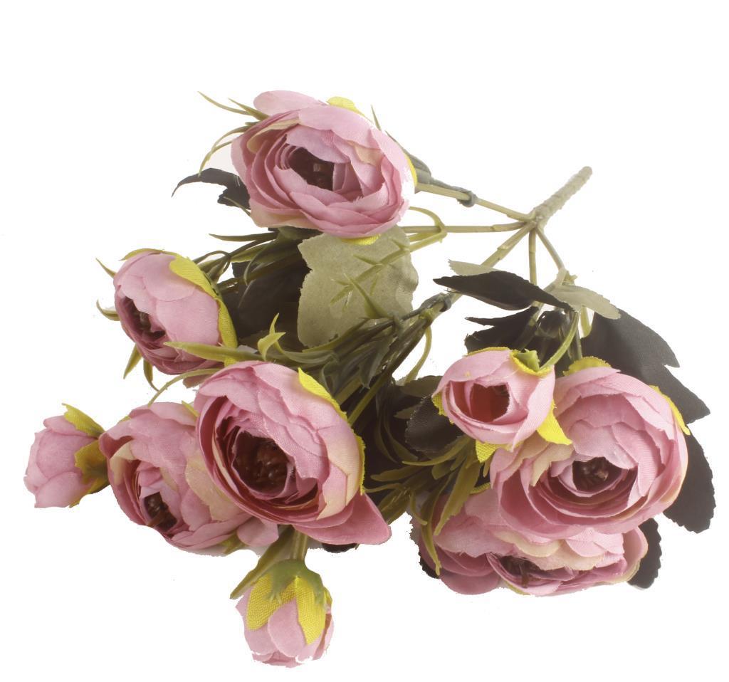 Yapay Çiçek Erengül Yapay Gül Demeti 6 Çiçekli PEMBE