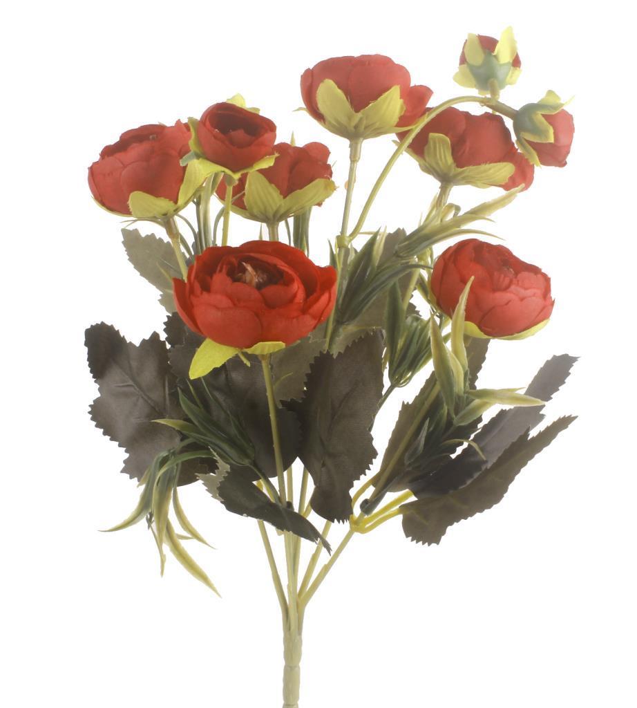 Yapay Çiçek Erengül Yapay Gül Demeti 6 Çiçekli KIRMIZI