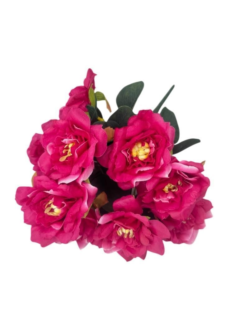 Yapay Çiçek Fuşya 10lu Gül Demeti 40*30cm