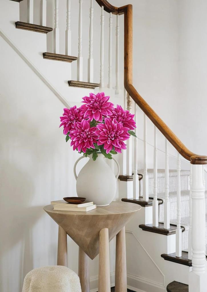 Yapay Çiçek Fuşya 7li Yıldız Çiçeği Demeti 40*30cm