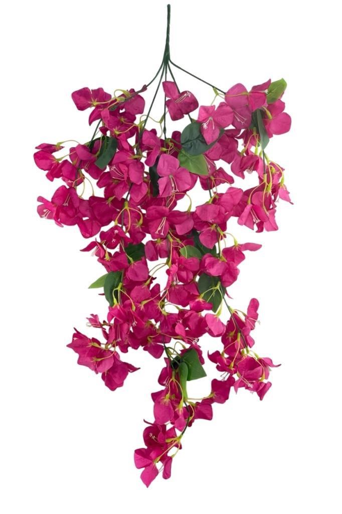 Yapay Çiçek Fuşya Begonvil Çiçeği 5 Dallı 60cm Sarkan Çiçek bg605