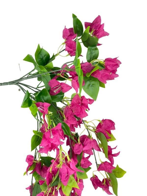 Yapay Çiçek Fuşya Begonvil Çiçeği 8Dallı 70cm Sarkan Çiçek