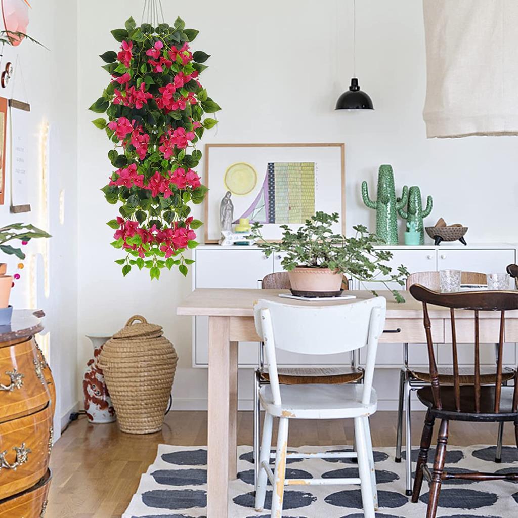 Yapay Çiçek Fuşya Begonvil Çiçeği 9 Dallı 100cm Sarkan Çiçek