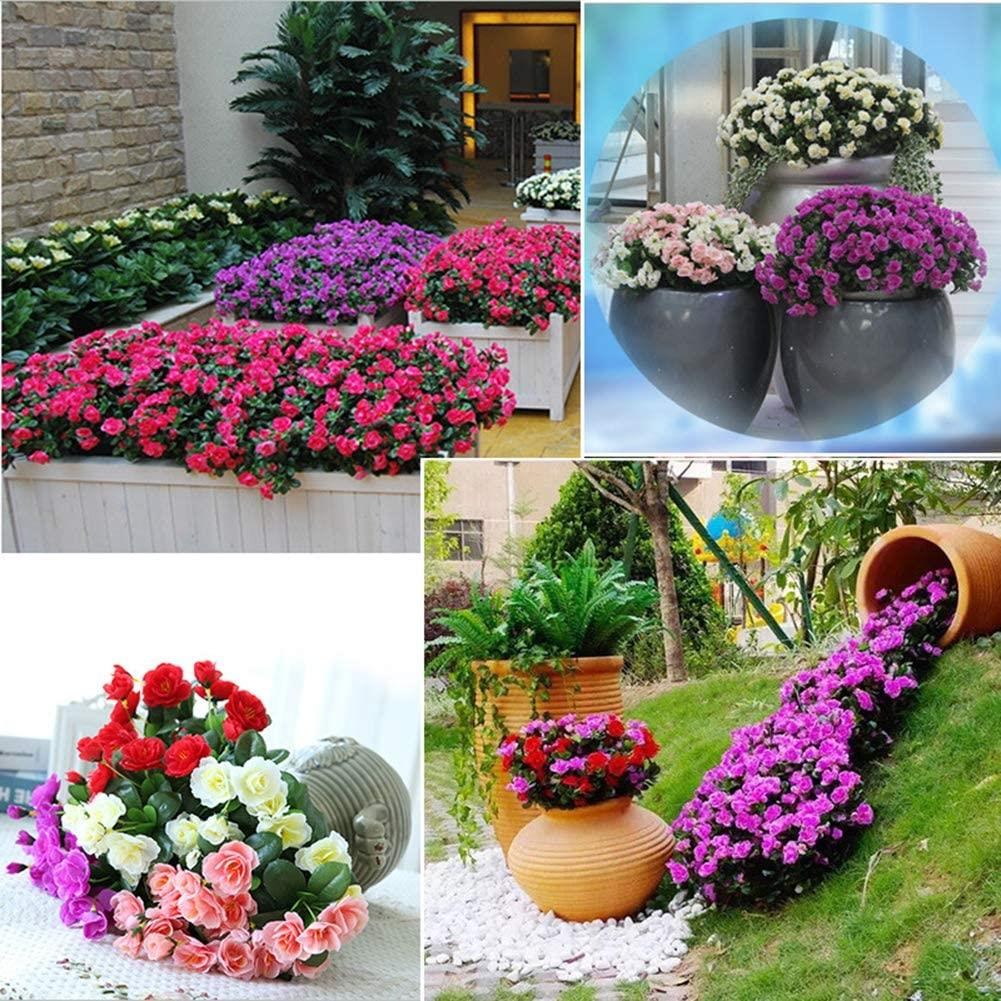 Yapay Çiçek Fuşya Pembe  Açelya Demeti 7 Dallı 33*20cm