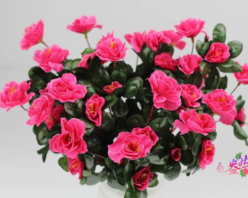 Yapay Çiçek Fuşya Pembe  Açelya Demeti 7 Dallı 33*20cm