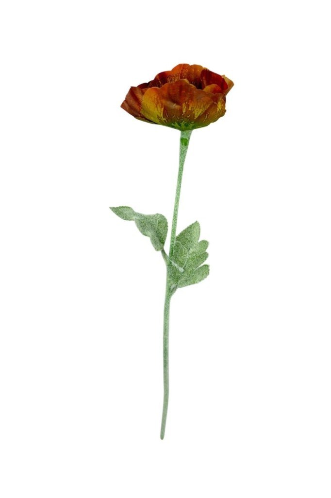 Yapay Çiçek Gelincik Çiçeği Tek Dal Kahverengi Renk 45Cm