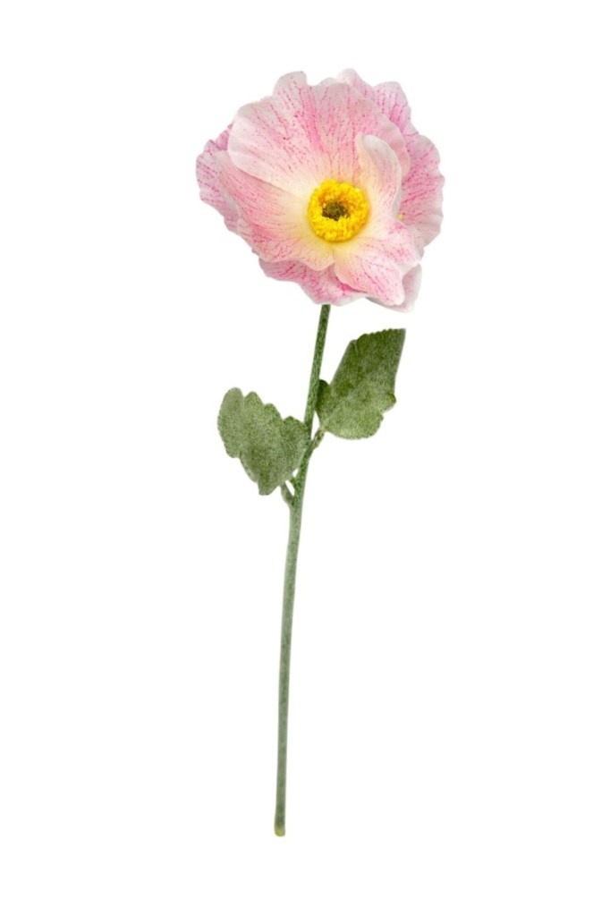 Yapay Çiçek Gelincik Çiçeği Tek Dal Pembe Açık Renk 45Cm