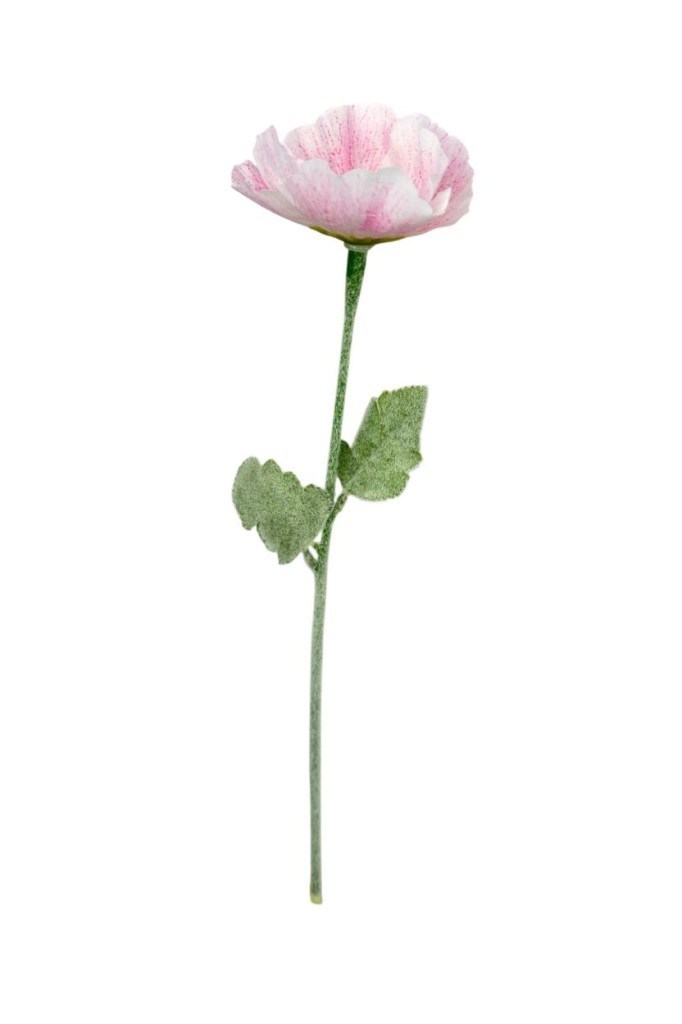 Yapay Çiçek Gelincik Çiçeği Tek Dal Pembe Açık Renk 45Cm