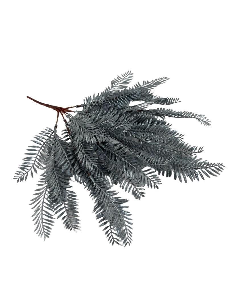 Yapay Çiçek Gümüş Fern Demet Garnitür Aradal Dekoratif Yapay Bitki