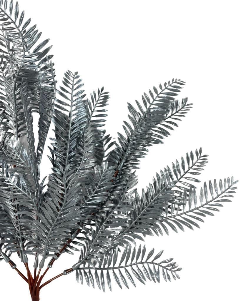 Yapay Çiçek Gümüş Fern Demet Garnitür Aradal Dekoratif Yapay Bitki