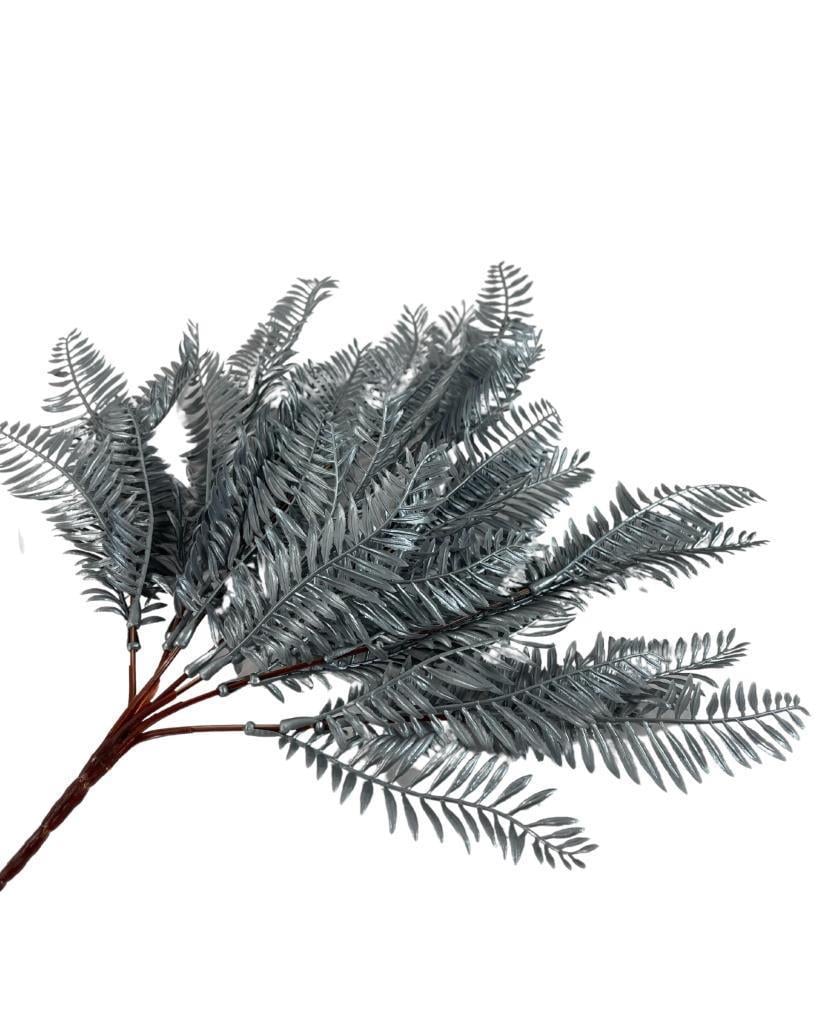 Yapay Çiçek Gümüş Fern Demet Garnitür Aradal Dekoratif Yapay Bitki