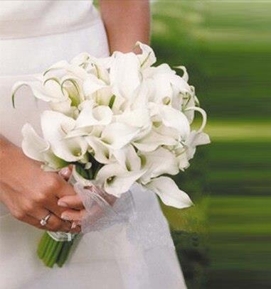 Yapay Çiçek Islak Gala Gerçeksi Eva Malzeme Cala Flower 8li KREM