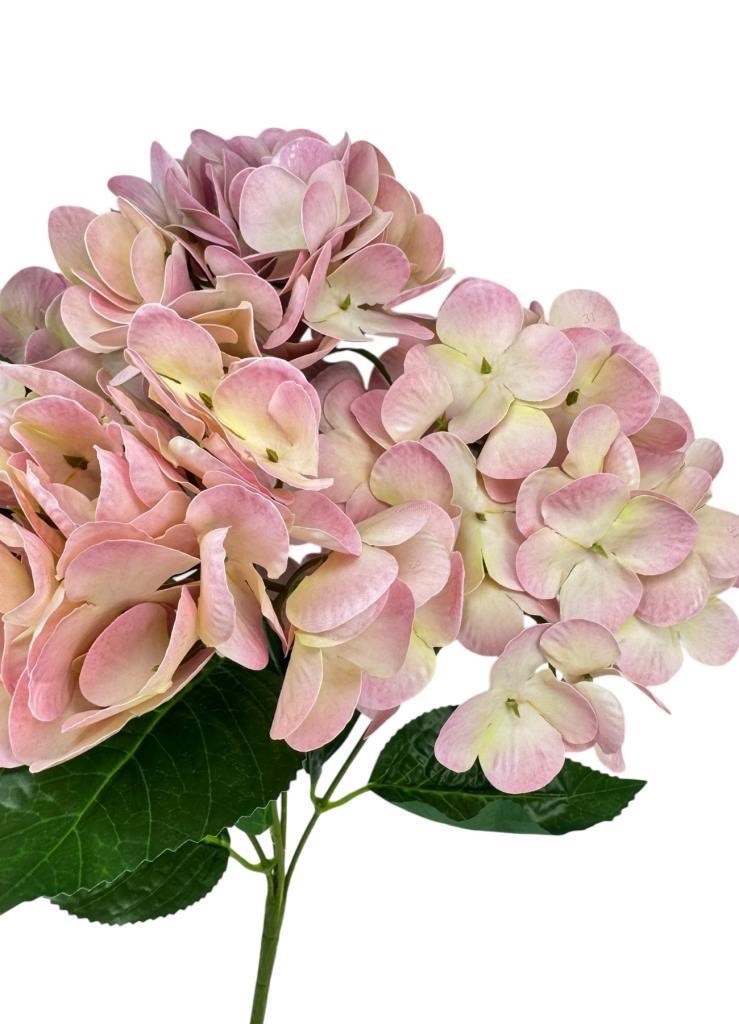 Yapay Çiçek Islak Ortanca Çiçeği Pembe Açık 45cm 5Dal Islak Gerçeksi Dokulu 