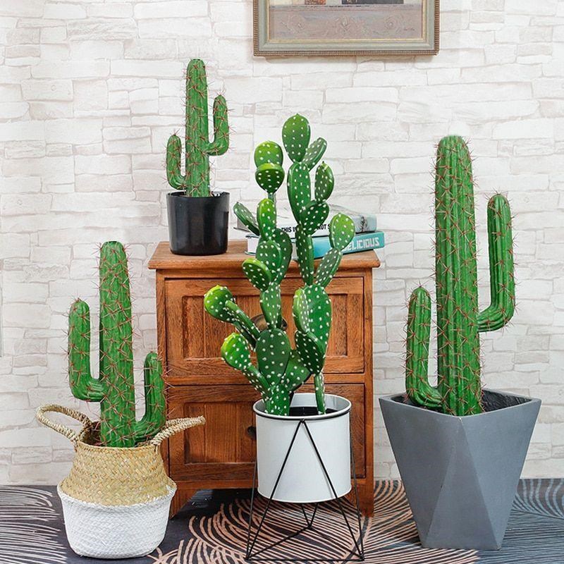 Yapay Çiçek Kaktüs Ağacı 3Kollu 43*15cm sk4019