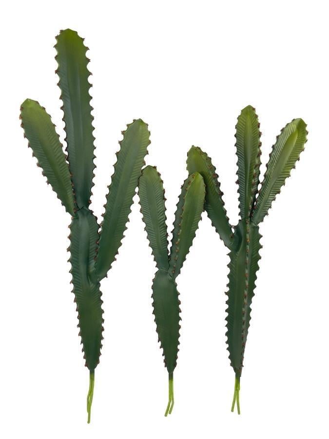 Yapay Çiçek Kaktüs Ağacı 60cm 3Köşeli 3Boy Set sk4020