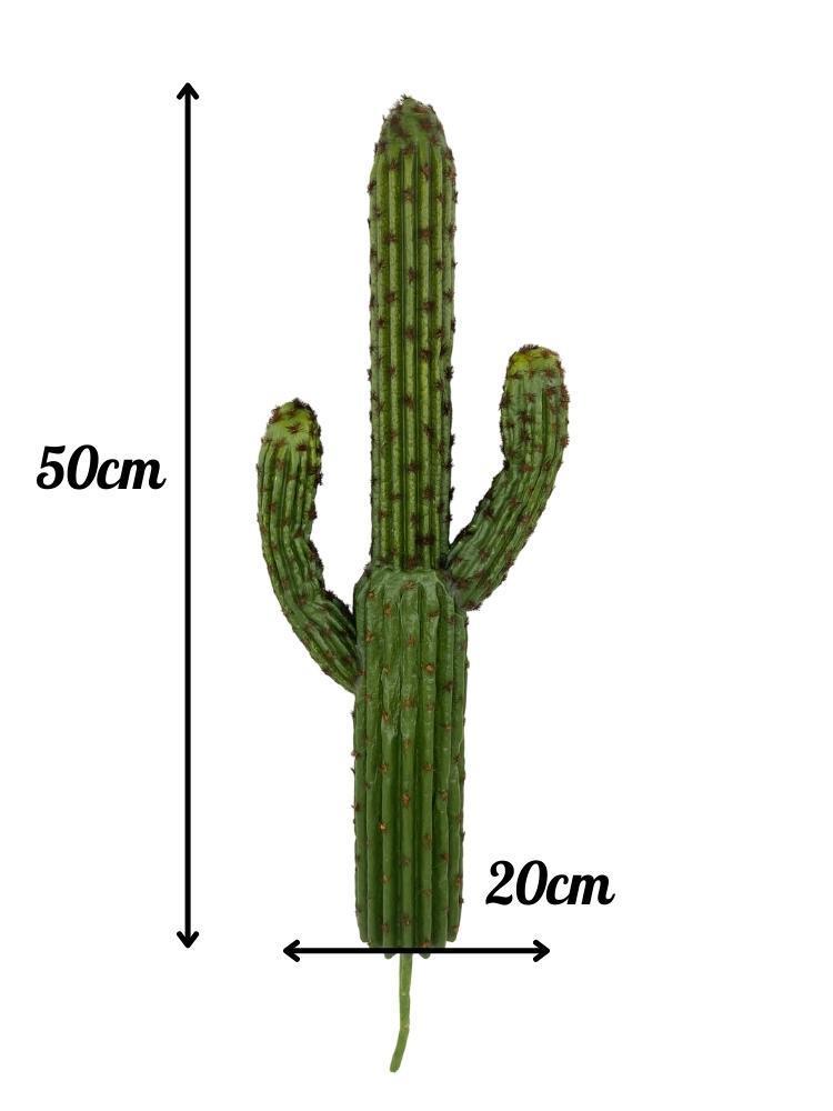 Yapay Çiçek Kaktüs Ağacı Koyuyeşil 2li Set 3Kollu 50*15cmve 35*15cm sk4022