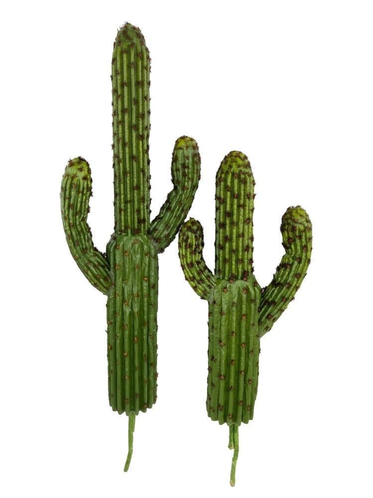 Yapay Çiçek Kaktüs Ağacı Koyuyeşil 2li Set 3Kollu 50*15cmve 35*15cm sk4022