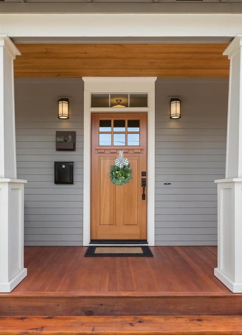 Yapay Çiçek Kapı Süsü Yeşil Okaliptus Aranjmanı 23cm Yılbaşı Kapı Çelengi