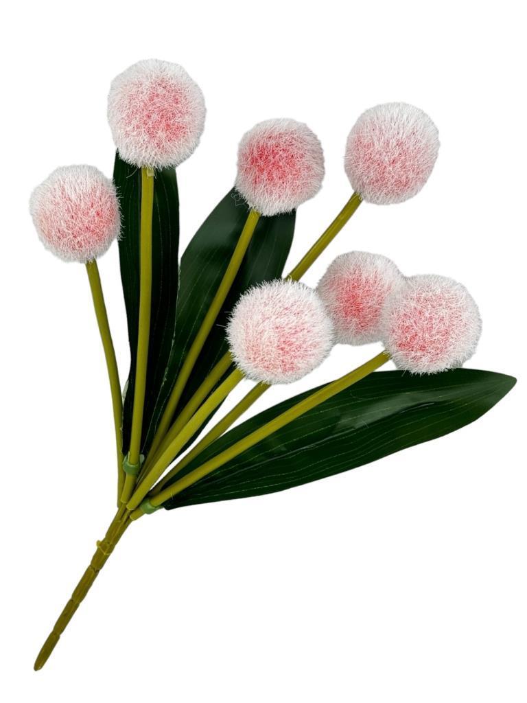 Yapay Çiçek Kırmızı Açık Pompon Çiçeği Dekoratif Yapay Çiçek 30*20cm