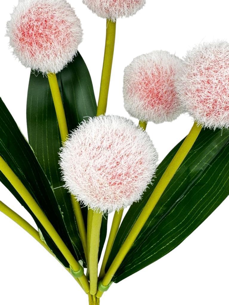 Yapay Çiçek Kırmızı Açık Pompon Çiçeği Dekoratif Yapay Çiçek 30*20cm