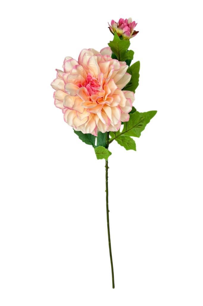 Yapay Çiçek Krizantem Pembe Tek Dal Tomurcuklu 65*17cm Kumaş Çiçek Uzun Dal