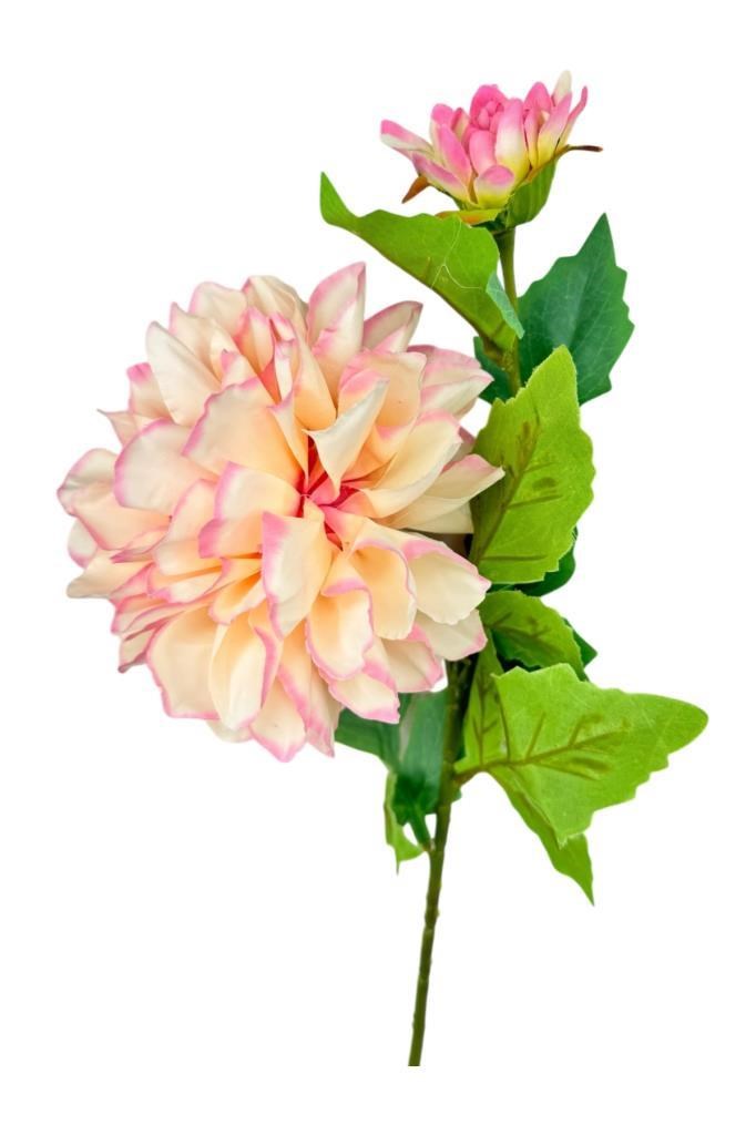 Yapay Çiçek Krizantem Pembe Tek Dal Tomurcuklu 65*17cm Kumaş Çiçek Uzun Dal