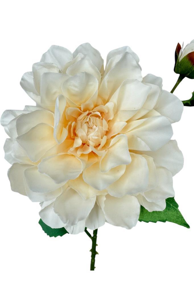 Yapay Çiçek Krizantem Yavruağzı Tek Dal Tomurcuklu 65*17cm Kumaş Çiçek Uzun Dal