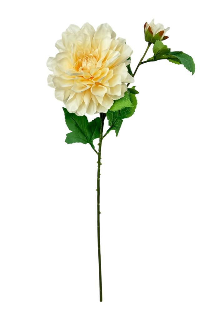 Yapay Çiçek Krizantem Yavruağzı Tek Dal Tomurcuklu 65*17cm Kumaş Çiçek Uzun Dal