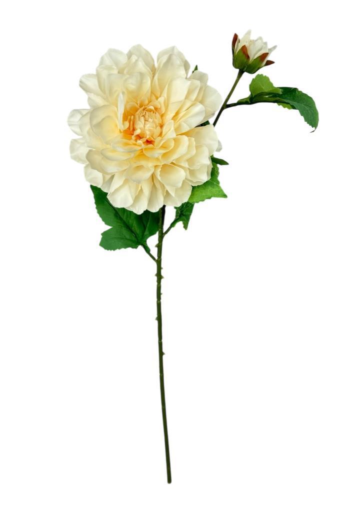 Yapay Çiçek Krizantem Yavruağzı Tek Dal Tomurcuklu 65*17cm Kumaş Çiçek Uzun Dal