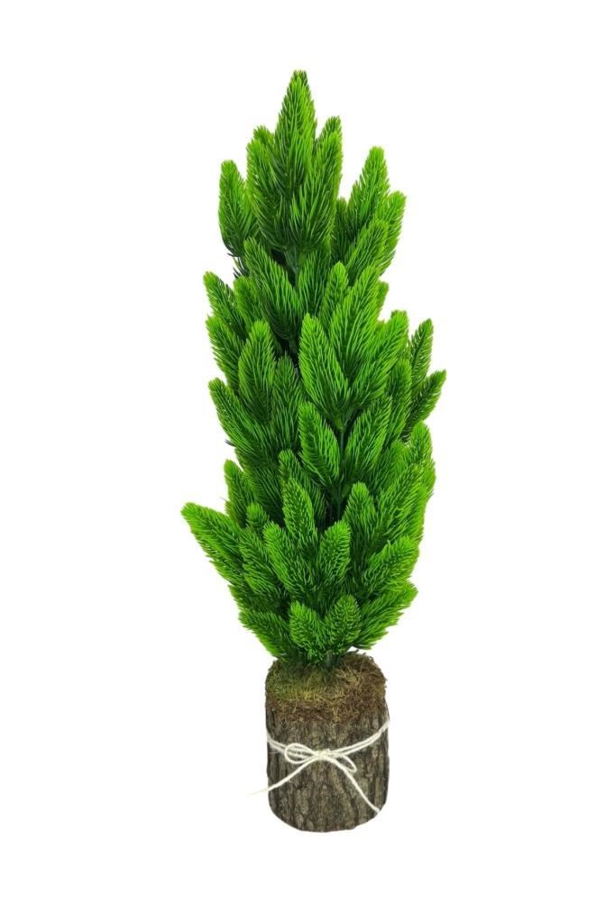 Yapay Çiçek Kütük Saksıda Çam Ağacı 50cm